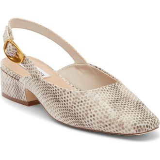 Steve Madden Diona Slingback Pump in Natural Snake at Nordstrom Rack, Size 6.5
