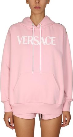 Versace Pink Logo Hood Sweatshirt