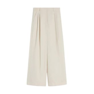 Max Mara Wide Trousers, female, Beige, Size: XS Veliero Wide Trousers