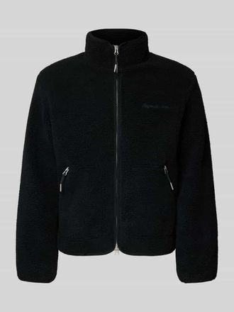 Jack & Jones Jack & Jones Teddyjacke mit Label-Stitching Modell NORREBRO in Black, Gr&ouml;&szlig;e XL