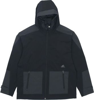 adidas Sports Training Woven Windproof hooded Logo Jacket Black H40220