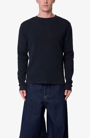 mnml Basic Thermal Long Sleeve T-Shirt in Black at Nordstrom, Size X-Large