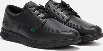 Kickers Womens Kickers Kelland Lace Lo Black Leather Shoes - Size: UK 10.5 / eu 45 / us 11.5