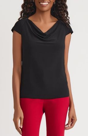 Kasper Cowl Neck Top in Black at Nordstrom, Size X-Small