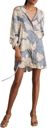 Reiss Megan Long Sleeve Minidress in Blue at Nordstrom, Size 10 Us