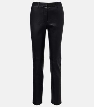 Joseph Coleman leather straight pants