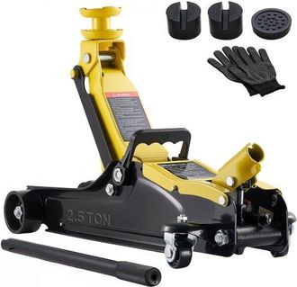 OEM Gato De Perfil Bajo Capacidad De 2,5 T, Gato Hidr&aacute;ulico De Acero Con Bomba De Elevaci&oacute;n R&aacute;pida De Un Solo Pist&oacute;n Y Asiento Elevado, Rango De Elevaci&oacute;n