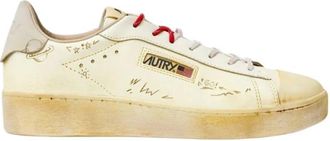 Autry Dallas Low Super Vintage - Heren - Sneakers - Wit - 43 EU - Katoen - Schoenen