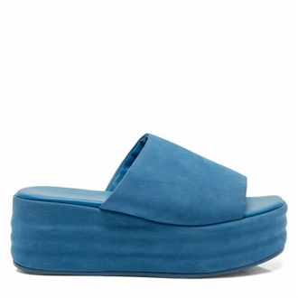 Free People Womens Harbor Flatform Sandals In Emerald Tide