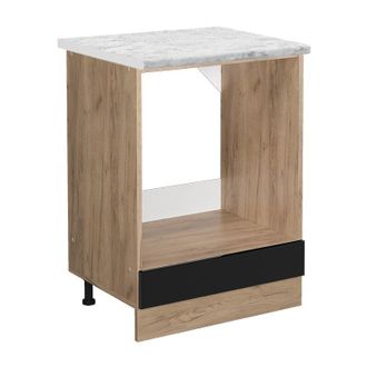 Vicco Armario Para Horno Empotrado R-line, Negro Brillo Intenso, 60 Cm Et M&aacute;rmol