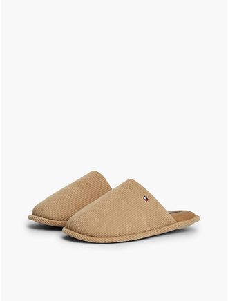 Tommy Hilfiger Mens Corduroy Slipper - Safari Canvas - XL