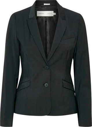 Inwear Elegante Zwarte Blazer Billaa Stijl - Dames - Blazers - Zwart - L - Wol - Jassen