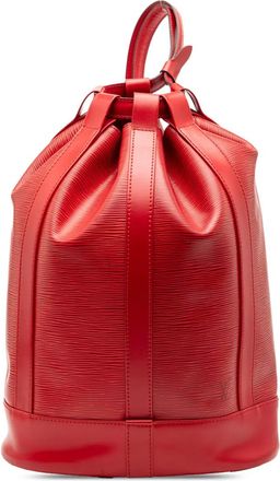 Louis Vuitton Zaino Randonnee PM in pelle &Eacute;pi 1995 - Rosso