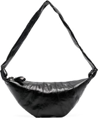 Christophe Lemaire medium Croissant shoulder bag - unisex - Cotton/Cotton - One Size - Black
