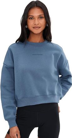 Brooks Movement Cropped Sweatshirt Womens Clothing Steel Blue : 2XL (US Womens 20-22), Cotton/Polyester