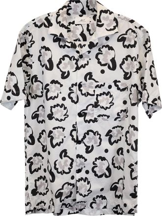 Mr P. Mr. P. Printed Shirt in White Cotton