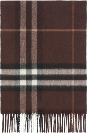 Burberry Accessoires, Dames, Bruin, ONE Size, Kasjmier, Washed Giant Check Scarf