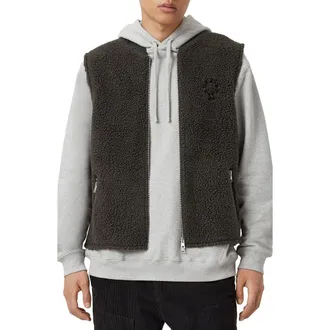 AllSaints Otis Fleece Vest in Dark Brown at Nordstrom Rack, Size Medium