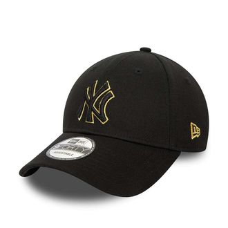 New Era 9Forty Strapback Cap - Outline New York Yankees Black