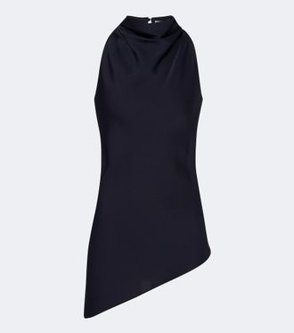 Veronica Beard Radford asymmetric halterneck top