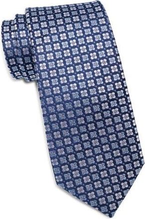 Duchamp Geometric Print Silk Tie in Navy at Nordstrom Rack