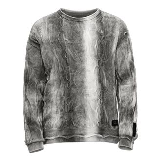 Carlo Colucci 3D-Knit Pullover Liquid Stitches - Heren - Truien - Grijs - Maat: XL Katoen