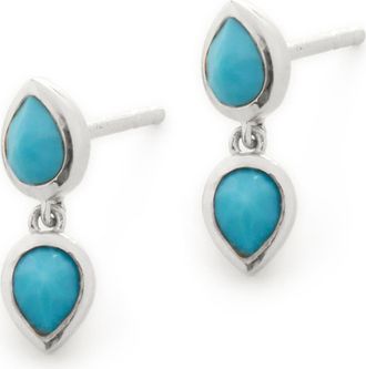 Monica Vinader Double Teardrop Earrings in Sterling Silver at Nordstrom Rack