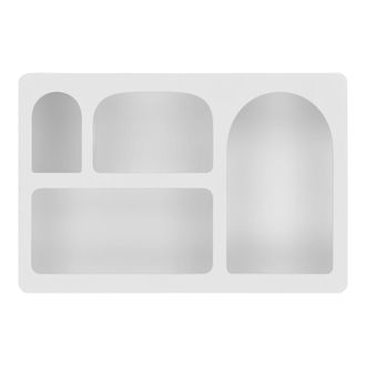 Moloo Estante de pared blanco con 4 nichos decorativos 40x60 cm