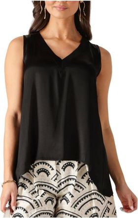 Greek Archaic Kori Tops, Dames, Zwart, XS, Veelzijdige mouwloze top