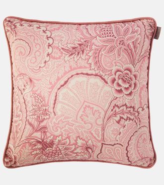 Etro Bloom floral cotton cushion