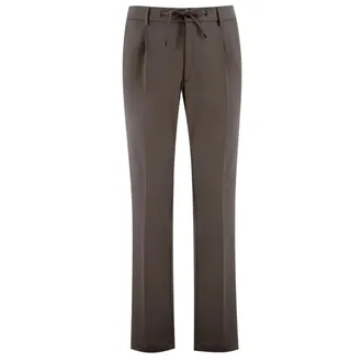 Berwich Broeken, Heren, Bruin, L, Wol, Drawstring Wool Broeken