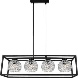 OEM L&aacute;mpara Colgante Elegante Jaula Bola De Cristal