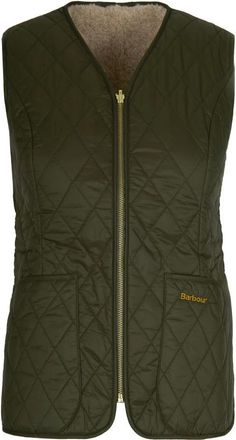 Barbour Stijlvolle jassen met imitatiebontvoering - Dames - Bodywarmers - Groen - XS - Polyester - Jassen