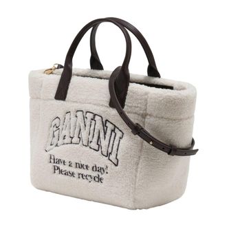 Ganni Womens Tote White Synthetic