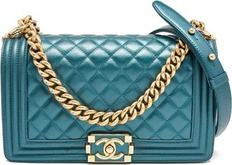 Chanel Borsa a spalla Boy trapuntata 2011 - Verde