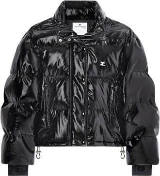 Courr&egrave;ges Vynil Logo-print Puffer Jacket