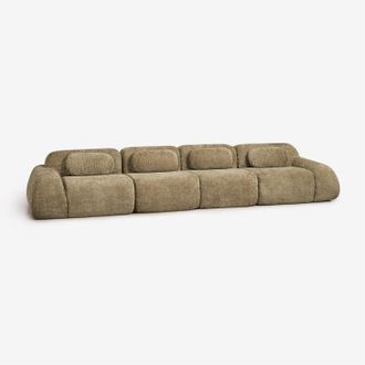 Sklum Sof&aacute; Modular De 4 Piezas En Chenilla Envasado Al Vac&iacute;o Merida Sklum