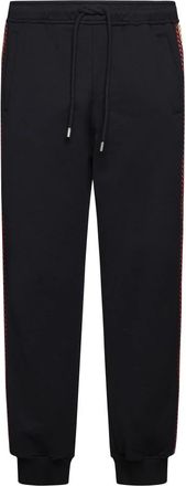 Lanvin Zwarte Jersey Broek met Streepdetails - Heren - Sweatpants - Zwart - XS - Katoen - Broeken