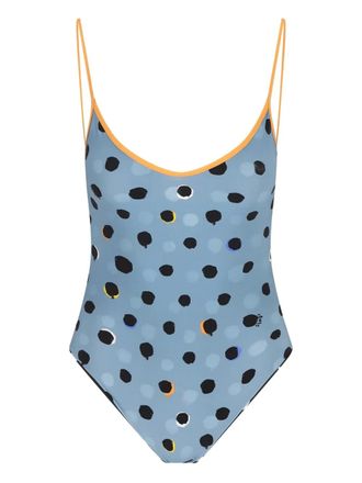 Fendi polka-dot swimsuit - Blue