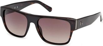 Guess Vierkante Plastic Zonnebril - Heren - Zonnebrillen - Bruin - 58 MM - Accessoires
