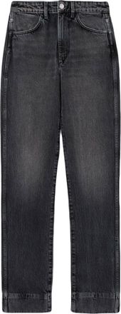 Re/Done 70s high-waisted straight-leg jeans - women - Organic Cotton - 27 - Black