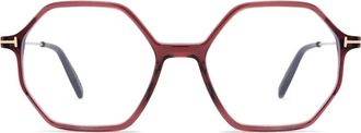 Tom Ford Eyewear geometric frame glasses - Red