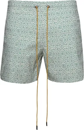Rhude Cravat-print swim shorts - men - Nylon - S - Neutrals