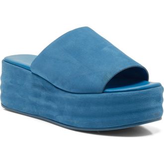 Free People Harbor Platform Sandal in Emerald Tide at Nordstrom, Size 6.5Us