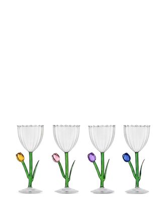Ichendorf Botanica Set 4 Copas &Oacute;ptico Tulipanes
