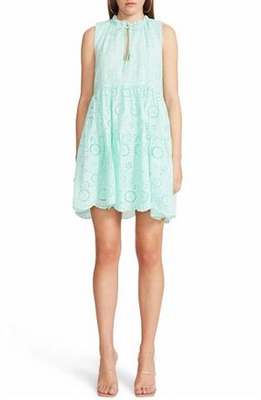 BB Dakota Papaya Flounce Dress In Bay Green