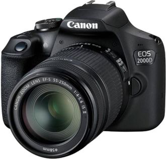 CANON Eos 2000d Bk 18-55 Is Ii Eu26 Juego De C&aacute;mara Slr 24,1 Mp Cmos 6000 X 4000 Pixeles Negro