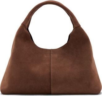 Mango Suede Shoulder Bag in Brown at Nordstrom