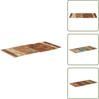 vidaXL The Living Store Piano Tavolo Rettangolare 60x120 cm 15-16 mm Legno di Recupero - Piano in legno