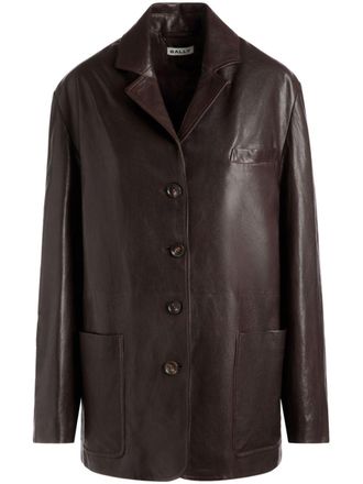 Bally leather jacket - women - Lamb Skin - 36 - Brown
